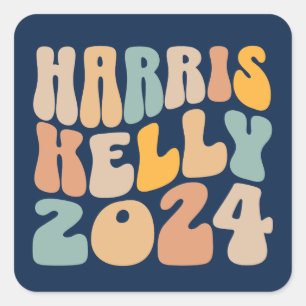Adesivo Quadrado Harris Kelly 2024 Moda Ondulada Boho