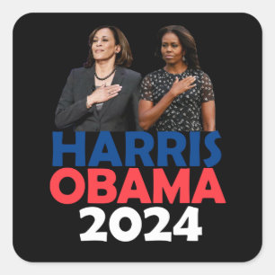 Adesivo Quadrado Harris Obama 2026