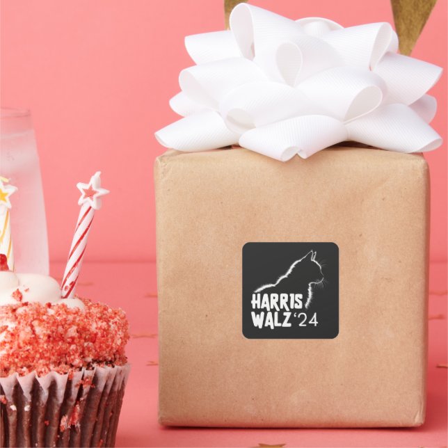 Adesivo Quadrado Harris Walz 2024 (Festa)