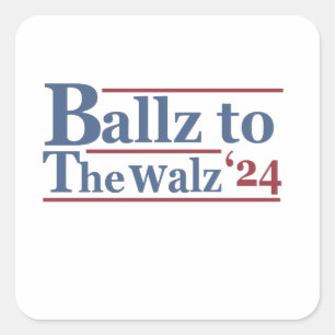 Adesivo Quadrado Harris Walz 2024 Eleição Kamala Tim Waltz América