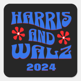 Adesivo Quadrado Harris & Walz - Flores retrógradas