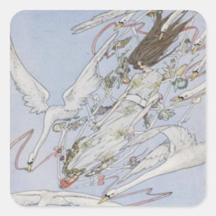 Adesivo Quadrado Harry Clarke Wild Swans Square Sticker