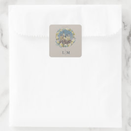 Adesivo Quadrado Harry Potter | Casamento Floral no Castelo de Hogw