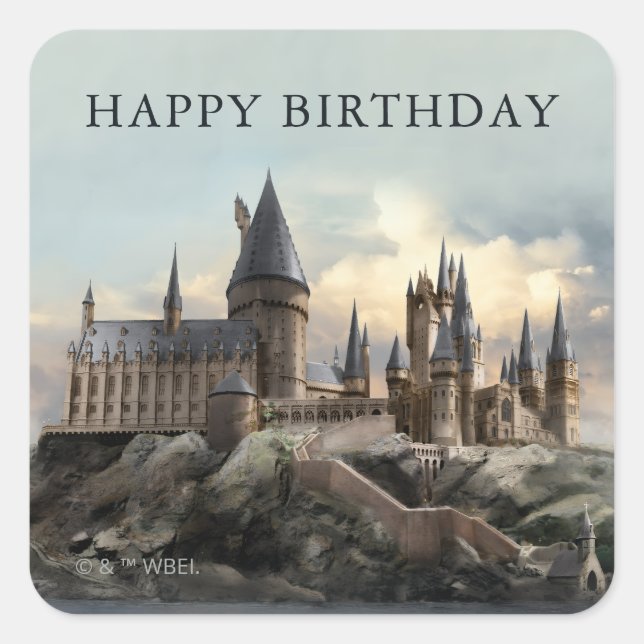 Adesivo Quadrado Harry Potter | Castelo de Hogwarts Diurno (Frente)