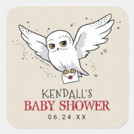 Adesivo Quadrado Harry Potter | Chá de Bebê Hedwig
