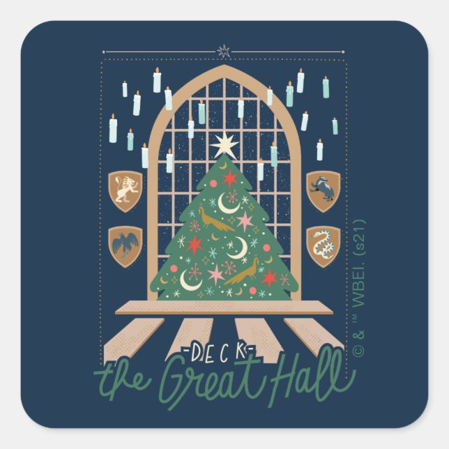 Adesivo Quadrado Harry Potter | Decorar o Grande Salão (Frente)