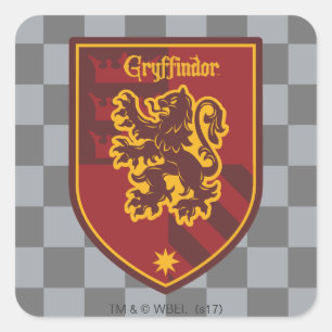 Adesivo Quadrado Harry Potter   Gryffindor House Pride Crest