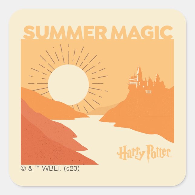Adesivo Quadrado HARRY POTTER™ | HOGWARTS™ Summer Magic (Frente)