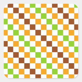 Adesivo Quadrado Harvest diagonal checkerboard pattern