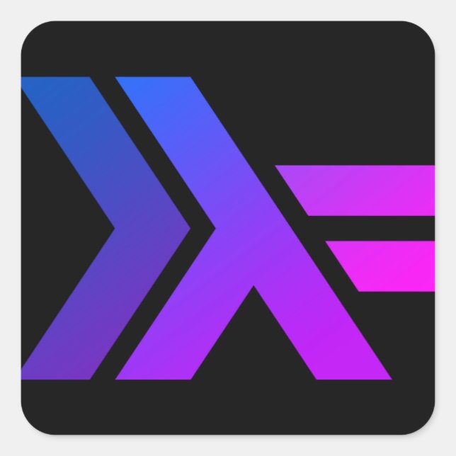 Adesivo Quadrado Haskell Logotype (Frente)