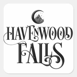 Adesivo Quadrado Havenwood cai assinatura - preto