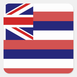 Adesivo Quadrado Hawaii Flag Sticker