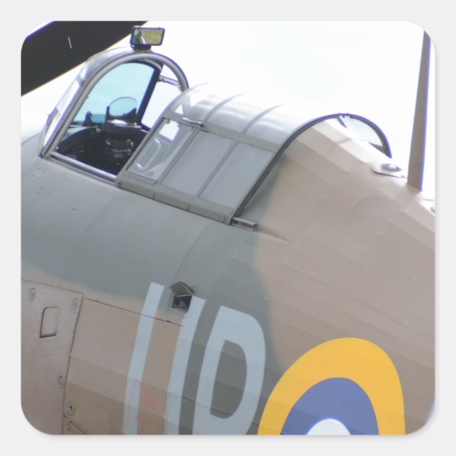 Adesivo Quadrado Hawker Hurricane Cockpit (Frente)