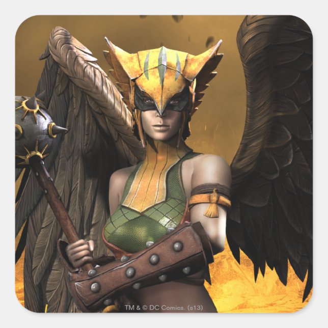 Adesivo Quadrado Hawkgirl (Frente)