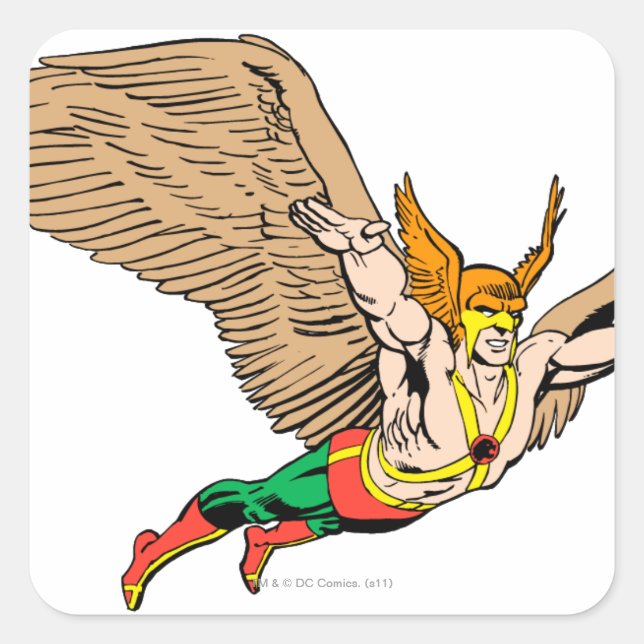 Adesivo Quadrado Hawkman Flies (Frente)