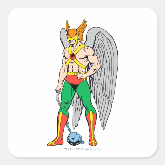 Adesivo Quadrado Hawkman Standpose (Frente)