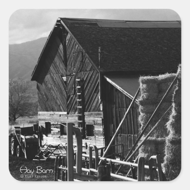Adesivo Quadrado Hay Barn (Frente)