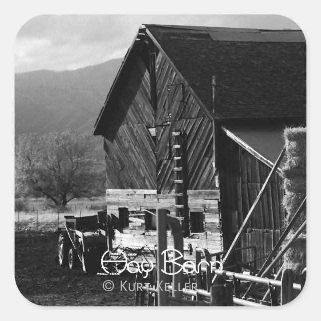 Adesivo Quadrado Hay Barn (Frente)