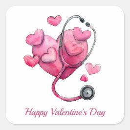 Adesivo Quadrado Healing Hearts Valentine Design