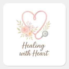 Adesivo Quadrado Healing with Heart