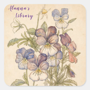 Adesivo Quadrado Heart-Ease Walberswick de Charles Mackintosh