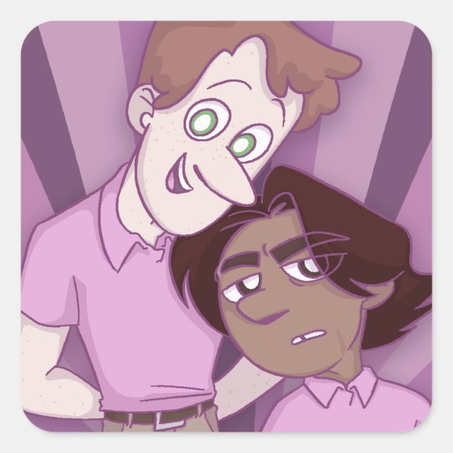 Adesivo Quadrado HEART HOLLOW Zeke & Lewis (Embalagem de adesivos) (Frente)