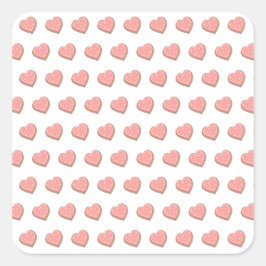 Adesivo Quadrado Heart-shaped cookies