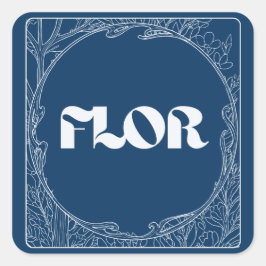 Adesivo Quadrado Heaven Nocturne Florist Logo Sticker