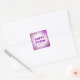 Adesivo Quadrado Hebraico, Explosão Roxo Personalizada Purim Feliz (Envelope)