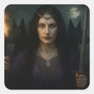 Adesivo Quadrado Hecate, Deusa das Cruzadas