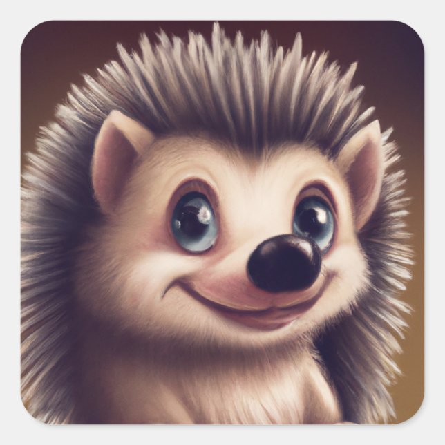 Adesivo Quadrado Hedgehog (Frente)