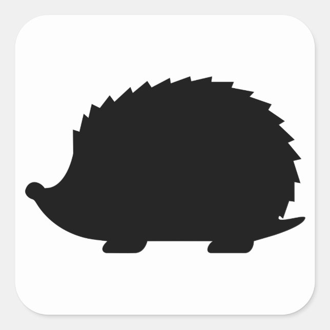 Adesivo Quadrado Hedgehog Silhouette (Frente)