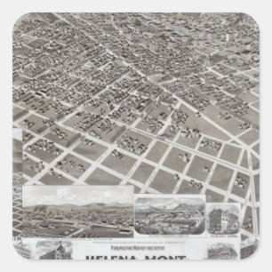 Adesivo Quadrado Helena, Mont