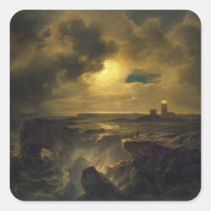 Adesivo Quadrado Helgoland no luar, 1851