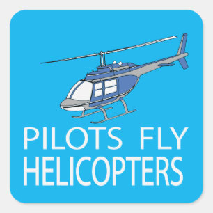 Adesivo Quadrado Helicópteros pilotos voam