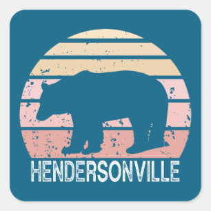 Adesivo Quadrado Hendersonville Carolina do Norte - Trapora