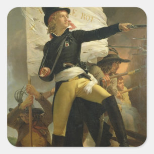 Adesivo Quadrado Henri de La Rochejaquelein , líder da