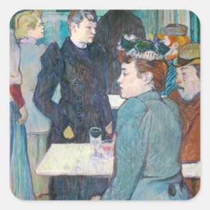 Adesivo Quadrado Henri de Toulouse-Lautrec Moulin de la Galette
