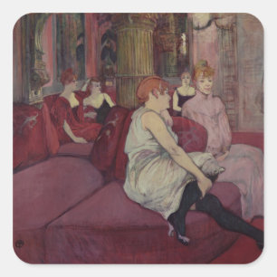 Adesivo Quadrado Henri de Toulouse-Lautrec   no salão de beleza no