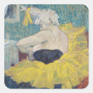 Adesivo Quadrado Henri de Toulouse-Lautrec   o Clowness Cha-U-Kao