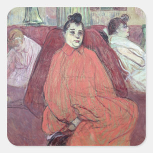 Adesivo Quadrado Henri de Toulouse-Lautrec   o divã, 1893