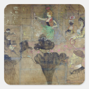 Adesivo Quadrado Henri de Toulouse-Lautrec   que dançam no
