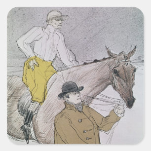 Adesivo Quadrado Henri de Toulouse-Lautrec   que o jóquei conduziu
