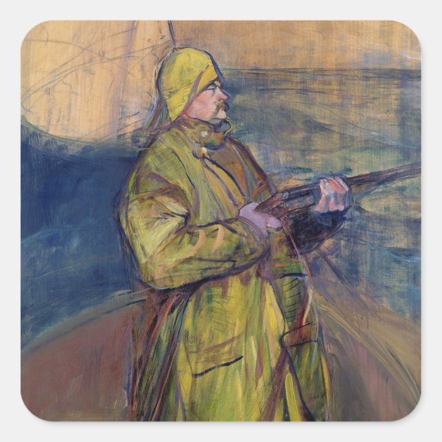 Adesivo Quadrado Henri de Toulouse-Lautrec | Retrato de Monsieur M (Frente)