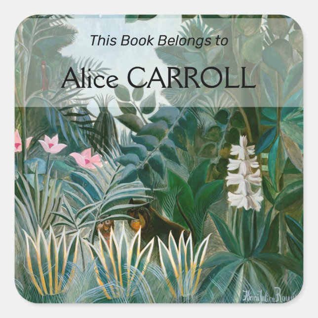 Adesivo Quadrado Henri Rousseau - A Selva Equatorial (Frente)