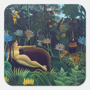 Adesivo Quadrado Henri Rousseau - O Sonho / Le Reve