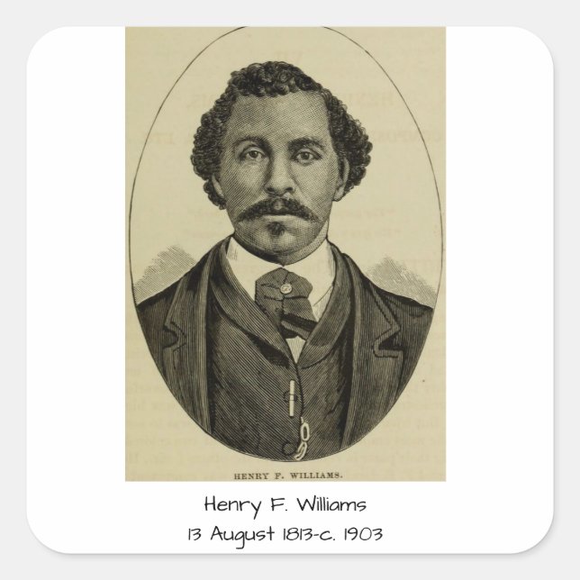 Adesivo Quadrado Henry F. Williams (Frente)