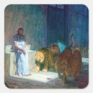 Adesivo Quadrado Henry Ossawa Tanner Daniel no Lions'Den