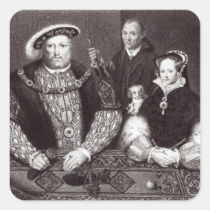 Adesivo Quadrado Henry VIII, sua filha Queen Mary