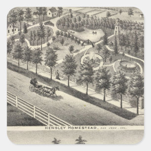 Adesivo Quadrado Hensley, residências dos feijões